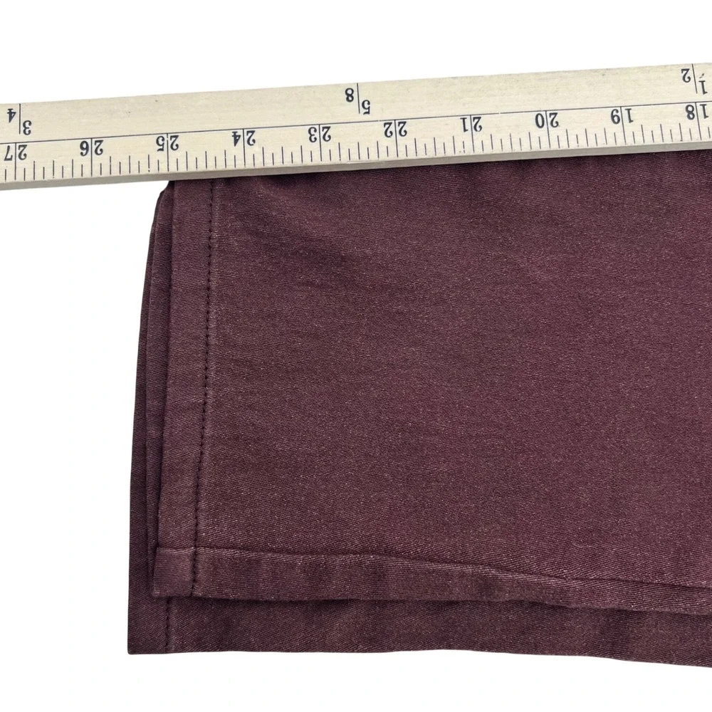 KUT from‎ the Kloth Diana Skinny Stretch Pants Brown Burgundy 8S